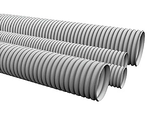 Труба гофр.16мм ПВХ (серая) с зондом легкая